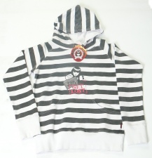 Black white stripe hoody