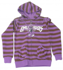 Brown purple  stripe hoody