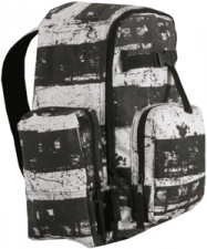 Path backpack white black red