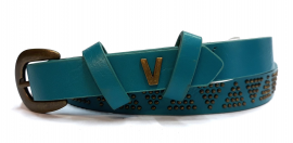 HANNA SKINNY BELT Lake Blue