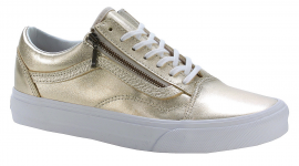 OLD SKOOL ZIP (Metalic Leather) Wheat Gold/True White