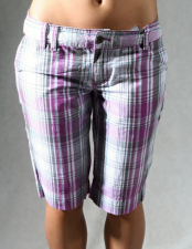 Vans shorts pink/gray check