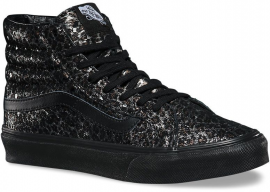 SK8-HI SLIM (Metallic Leopard) Black/Black