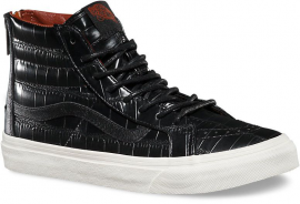 SK8-HI SLIM ZIP (Croc Leather) Black