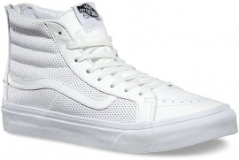 SK8-HI SLIM ZIP LEATHER White