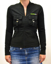 Koty black hood zip 2up pockets