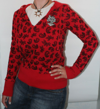 Paisley hooded sweatshirt